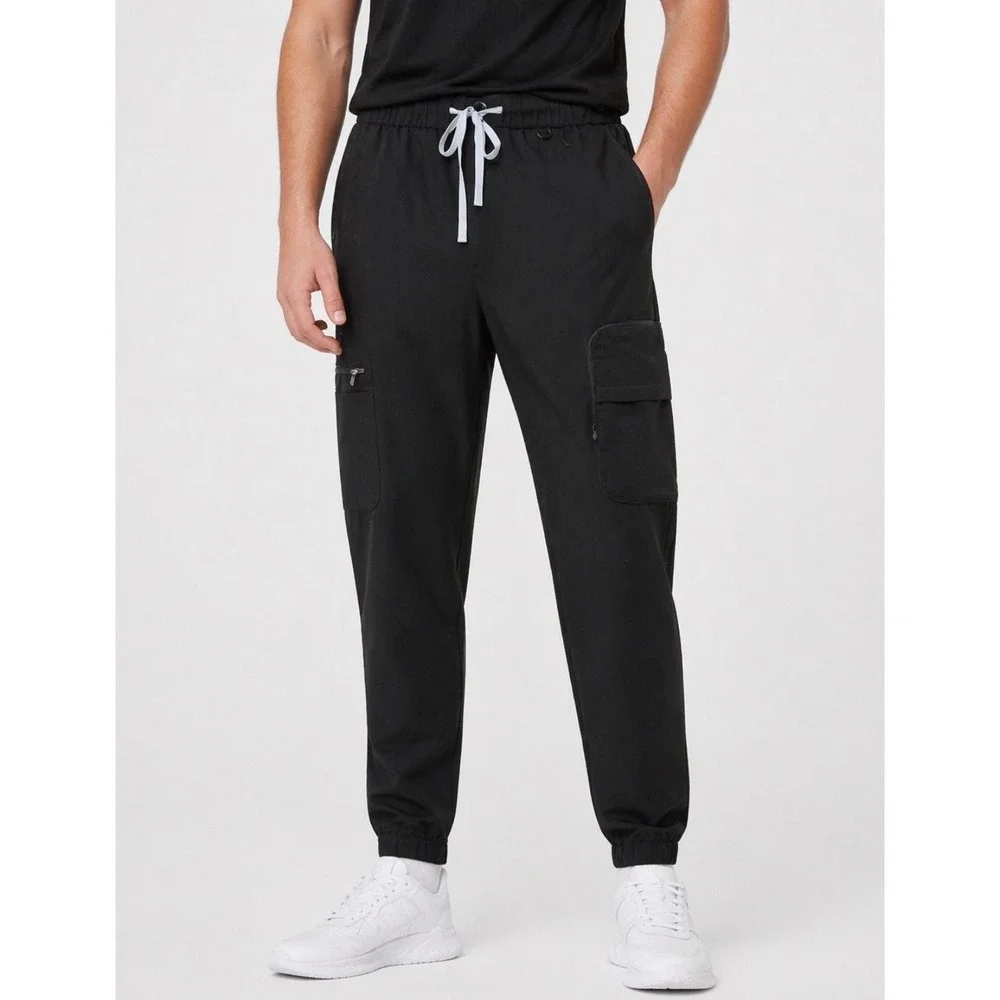 FIGS Jogger Scrub Pants Mens Black FIONx Cargo M21SW2042T MT